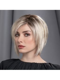 Perruque synthétique courte lisse Ava Mono Part - Cream blonde/shad