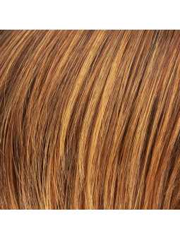 Perruque synthétique courte lisse Ava Mono Part - Tizian red/shad