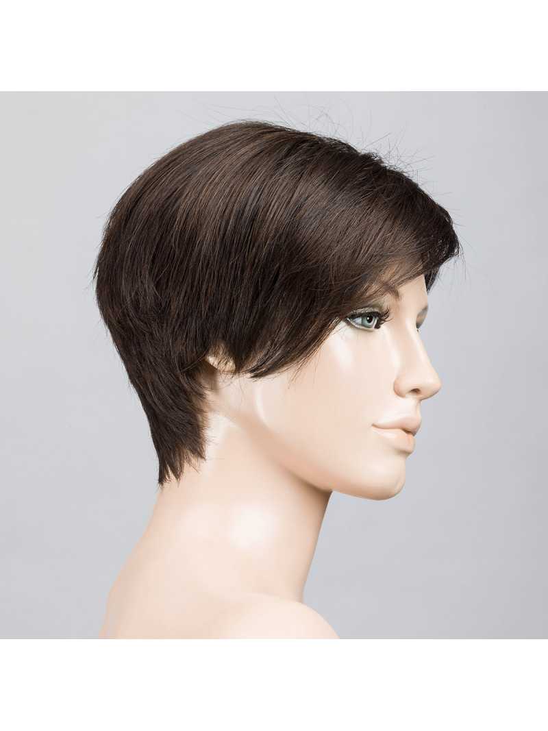 Perruque synthétique courte lisse Avola Mono Part - Dark brown Mix