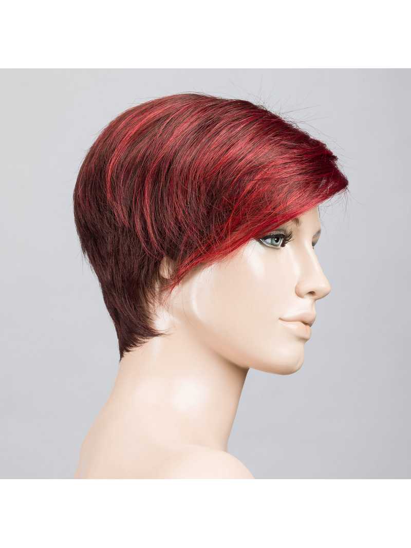 Perruque synthétique courte lisse Avola Mono Part - Granat red mix