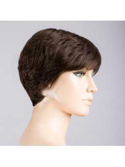 Perruque synthétique courte lisse Bari Mono - Dark brown mix