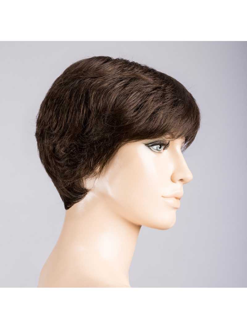 Perruque synthétique courte lisse Bari Mono - Dark brown mix