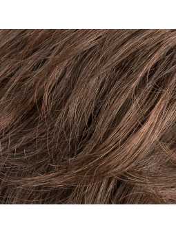 Perruque synthétique courte lisse Castello mono - Dark brown mix