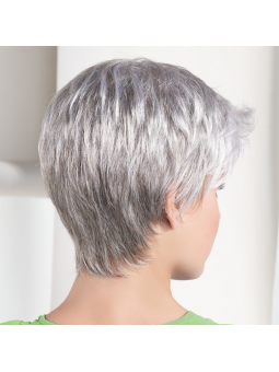 Perruque synthétique courte lisse Cella mono - light grey mix