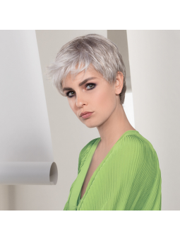 Perruque synthétique courte lisse Cella mono - light grey mix