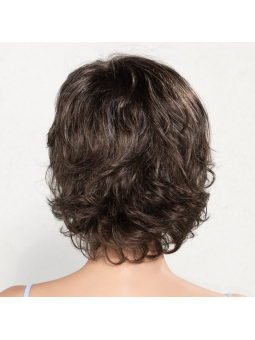 Perruque synthétique courte lisse Cesana Soft - Pepper brown mix