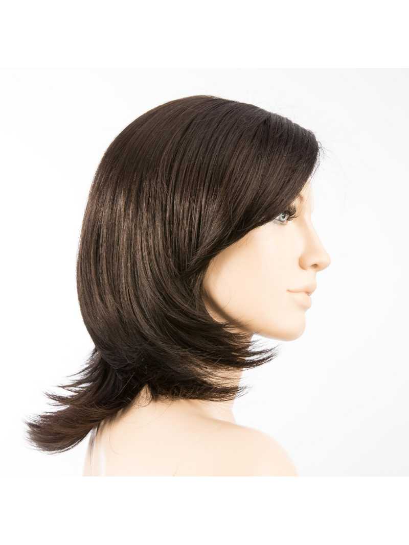 Perruque mi longue lisse Ferrara Mono Part - Dark brown mix