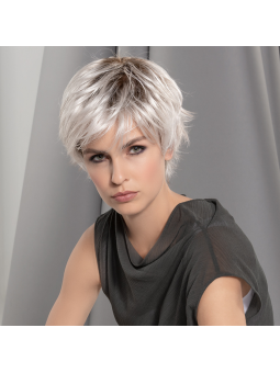 Perruque synthétique courte lisse Gilda mono - Ice blonde/shad