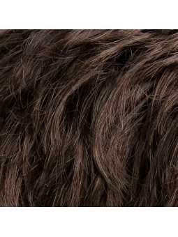 Perruque synthétique courte wavy Lina - Dark brown mix