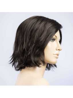 Perruque synthétique mi longue wavy Nola Mono Part - Dark brown/shad