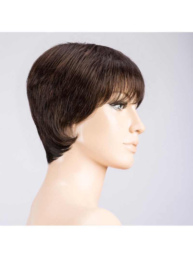 Perruque synthétique courte lisse Pisa super - Dark brown mix