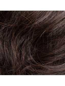 Perruque synthétique mi-longue wavy Stella Mono Part - Dark brown mix