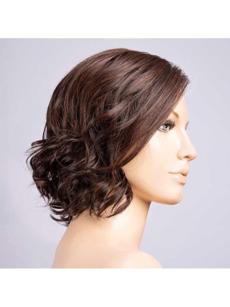 Perruque synthétique mi-longue wavy Stella Mono Part - Dark Chocolate mix