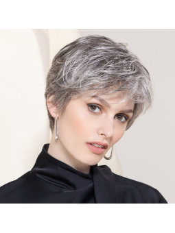 Perruque synthétique courte lisse Tact Soft - dark grey mix